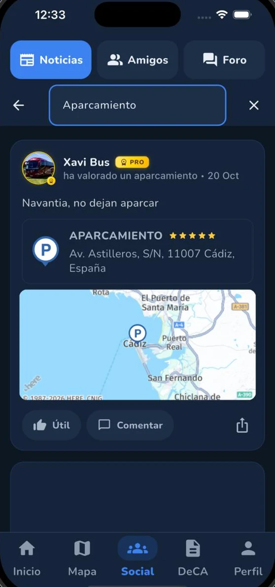 Un conductor valora un aparcamiento en la comunidad de Breiko APP